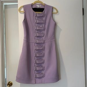 Carven double wool pique buckle dress